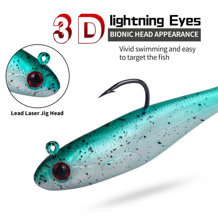 5pcs / Set T-Tail Lua False Bait Single Hook Full Swimming Submerged Imitation Soft Lure, PROBEROS DW6092N6A, PROBEROS DW6092N12A, PROBEROS DW6092N6B, PROBEROS DW6092N12B