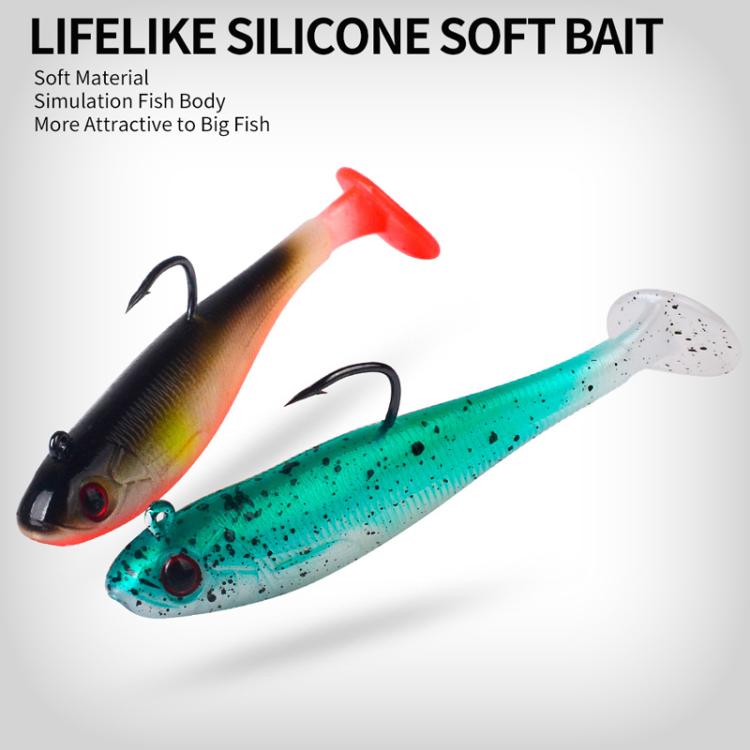 5pcs / Set T-Tail Lua False Bait Single Hook Full Swimming Submerged Imitation Soft Lure, PROBEROS DW6092N6A, PROBEROS DW6092N12A, PROBEROS DW6092N6B, PROBEROS DW6092N12B