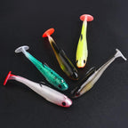 5pcs / Set T-Tail Lua False Bait Single Hook Full Swimming Submerged Imitation Soft Lure, PROBEROS DW6092N6A, PROBEROS DW6092N12A, PROBEROS DW6092N6B, PROBEROS DW6092N12B