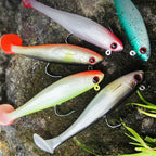 5pcs / Set T-Tail Lua False Bait Single Hook Full Swimming Submerged Imitation Soft Lure, PROBEROS DW6092N6A, PROBEROS DW6092N12A, PROBEROS DW6092N6B, PROBEROS DW6092N12B