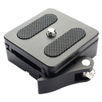 P50 Camera Quick Release Clamp & Plate Kit with 3/8 Inch Thread Thread For Stabilizers, Tripods, Monopods, Sliders