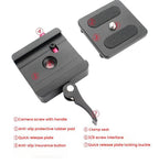 P50 Camera Quick Release Clamp & Plate Kit with 3/8 Inch Thread Thread For Stabilizers, Tripods, Monopods, Sliders