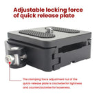P50 Camera Quick Release Clamp & Plate Kit with 3/8 Inch Thread Thread For Stabilizers, Tripods, Monopods, Sliders