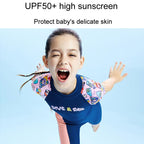 DIVE & SAIL Children Short Sleeves Sunscreen Quick-Drying Swimsuit Outdoor Beach Snorkeling Bodysuit, S, M, L, XL, XXL