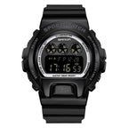 SANDA 2127 Electronic Single Movement Waterproof Sports Watch, Black, Black Silver, Black Blue, Black Gold, Red Black, Colorful Red Blue, Transparent Silver