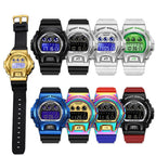 SANDA 2127 Electronic Single Movement Waterproof Sports Watch, Black, Black Silver, Black Blue, Black Gold, Red Black, Colorful Red Blue, Transparent Silver