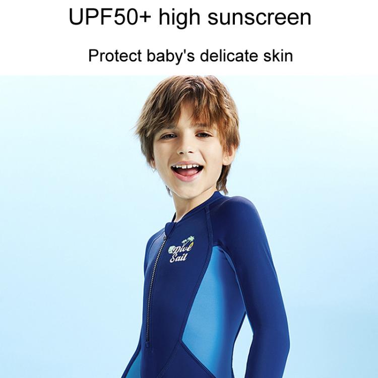 DIVE & SAIL Children Outdoor Sunscreen Quick Dry Swimwear Long Sleeve One-piece Snorkeling Suit, S, M, L, XL, XXL