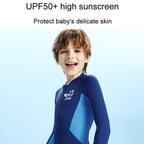 DIVE & SAIL Children Outdoor Sunscreen Quick Dry Swimwear Long Sleeve One-piece Snorkeling Suit, S, M, L, XL, XXL