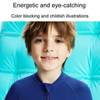 DIVE & SAIL Children Outdoor Sunscreen Quick Dry Swimwear Long Sleeve One-piece Snorkeling Suit, S, M, L, XL, XXL