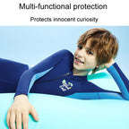 DIVE & SAIL Children Outdoor Sunscreen Quick Dry Swimwear Long Sleeve One-piece Snorkeling Suit, S, M, L, XL, XXL