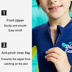 DIVE & SAIL Children Outdoor Sunscreen Quick Dry Swimwear Long Sleeve One-piece Snorkeling Suit, S, M, L, XL, XXL