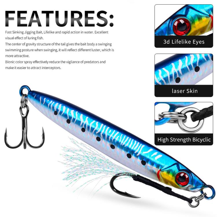 PROBEROS LF153 3D Fast Twitch Sea Fishing Road Runner Lure Long Casting Quick Sinking False Bait, 14G, 17G, 21G, 28G, 35G, 45G, 60G, 80G, 100G
