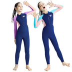 DIVE & SAIL Children Outdoor Long Sleeve One-Piece Snorkeling Maternity Suit Kids Sunscreen Quick Dry Beach Swimsuit, S, M, L, XL, XXL