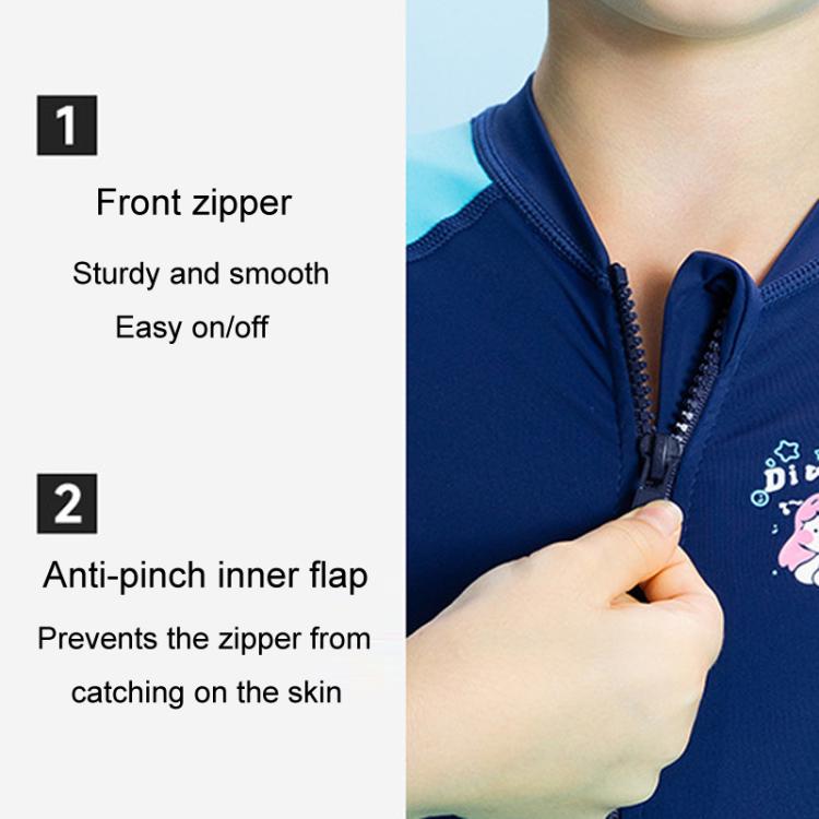 DIVE & SAIL Children Outdoor Long Sleeve One-Piece Snorkeling Maternity Suit Kids Sunscreen Quick Dry Beach Swimsuit, S, M, L, XL, XXL