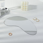 Acrylic Mirror Reflective Tray Display Jewelry Photo Props Photography Background Decoration, 27x12cm Crescent, 24x14cm Corrugated, 22x17cm Irregular Shape