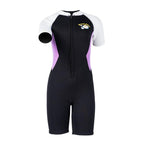 DIVE & SAIL 2.5MM Short Sleeve One-Piece Warm Kids Wetsuit Snorkeling Cold Resistant Swimsuit, S, M, L, XL, XXL