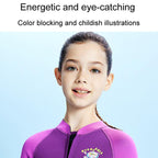 DIVE & SAIL 2.5MM Short Sleeve One-Piece Warm Kids Wetsuit Snorkeling Cold Resistant Swimsuit, S, M, L, XL, XXL