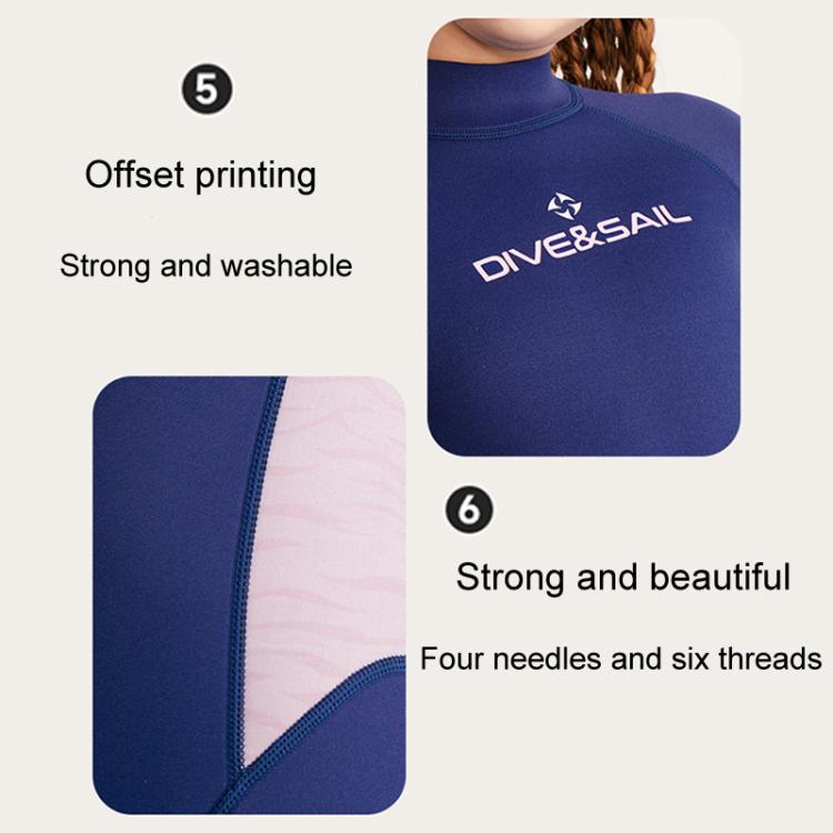 DIVE & SAIL 2.5MM Kids Long Sleeve One-Piece Wetsuit Youth Warm Snorkeling Surf Suit, 8, 10, 12, 14, 16