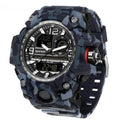 SANDA 3359 Outdoor Sports Watch Waterproof Camouflage Electronic Watch, Black, Black White, Gray Black, Gray White, Green Black, Green White, Yellow Black, Yellow White