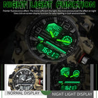 SANDA 3359 Outdoor Sports Watch Waterproof Camouflage Electronic Watch, Black, Black White, Gray Black, Gray White, Green Black, Green White, Yellow Black, Yellow White
