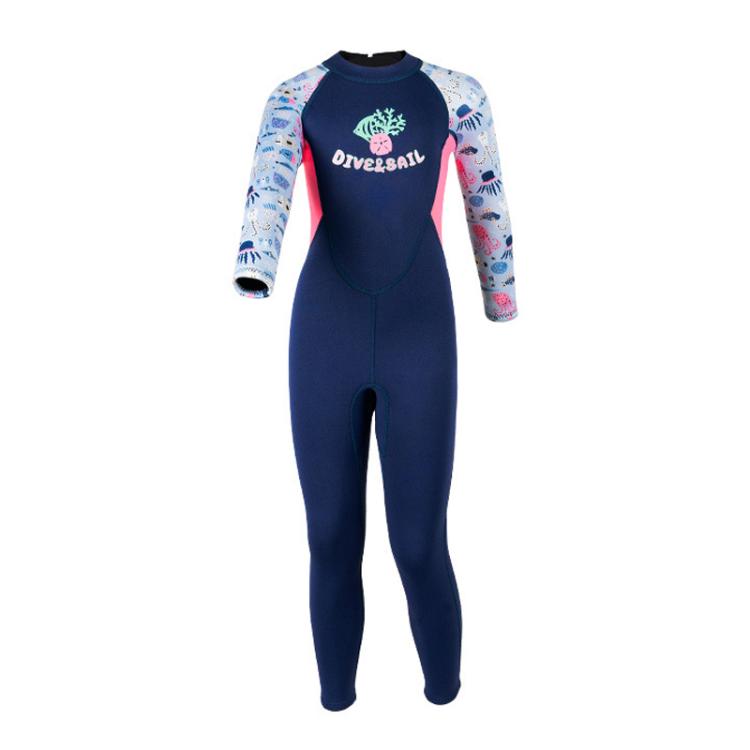DIVE & SAIL M155589K 2.5MM One-Piece Warm Kids Wetsuit Long Sleeve Snorkeling Surf Suit, S, M, L, XL, XXL