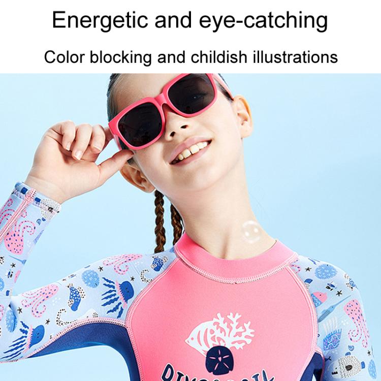DIVE & SAIL M155589K 2.5MM One-Piece Warm Kids Wetsuit Long Sleeve Snorkeling Surf Suit, S, M, L, XL, XXL