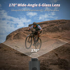 5K Action Camera WiFi Sport DV Riding Bicycle Drive Recorder With Led Light EIS Anti-shake