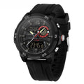 SANDA 3372 Dual Display Chronograph Alarm Clock Electronic Watch Outdoor Waterproof Luminous Sports Watch, Black, Black White, Army Green, Black Blue, Red, Orange