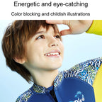DIVE & SAIL 2.5MM Children Thickened Warm One-Piece Long Sleeve Wetsuit Anti-Cold Snorkeling Surf Suit, S, M, L, XL, XXL