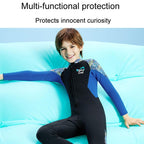 DIVE & SAIL 2.5MM Children Thickened Warm One-Piece Long Sleeve Wetsuit Anti-Cold Snorkeling Surf Suit, S, M, L, XL, XXL