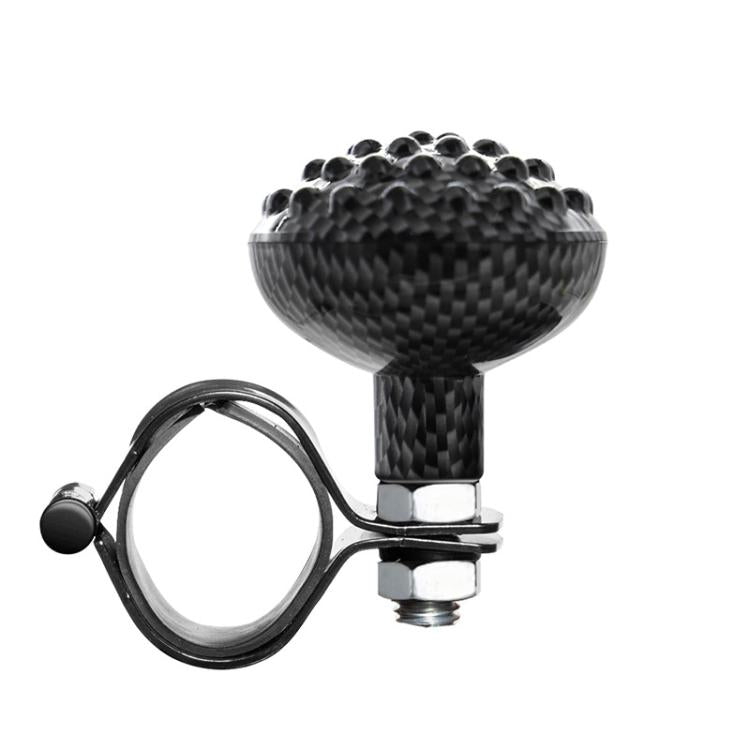 Car Steering Wheel Booster Non-Slip One-Handed Turning Assistant Ball, Mahogany-Massage Model, Black-Massage Model, Carbon Fiber Pattern-Massage Model