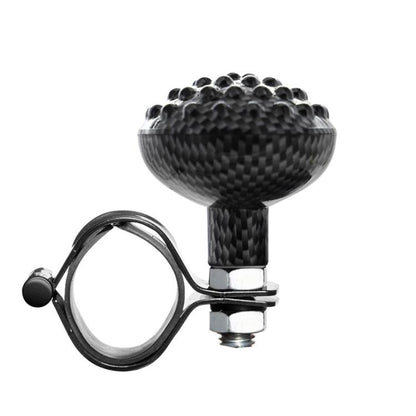 Car Steering Wheel Booster Non-Slip One-Handed Turning Assistant Ball, Mahogany-Massage Model, Black-Massage Model, Carbon Fiber Pattern-Massage Model