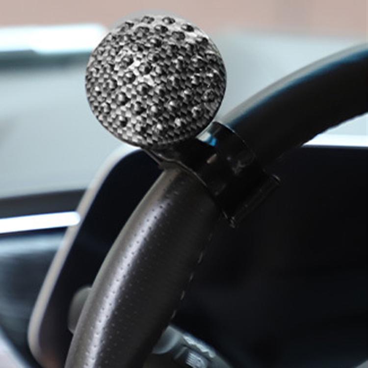 Car Steering Wheel Booster Non-Slip One-Handed Turning Assistant Ball, Mahogany-Massage Model, Black-Massage Model, Carbon Fiber Pattern-Massage Model