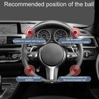 Car Steering Wheel Booster Non-Slip One-Handed Turning Assistant Ball, Mahogany-Massage Model, Black-Massage Model, Carbon Fiber Pattern-Massage Model