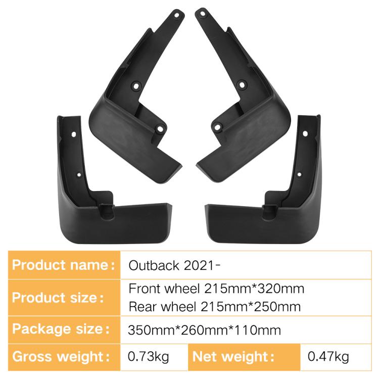 For 2021-2024 SUBARU Outback Car Tire Soft Fender