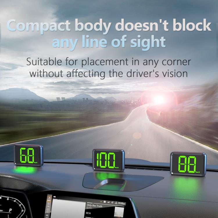 X1 Smart HUD Head-up Display Car GPS Speed Display HD Head-up Display, KM/H, MPH