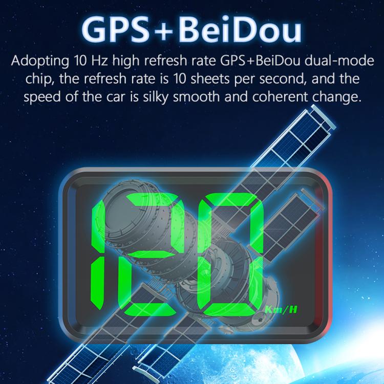 X1 Smart HUD Head-up Display Car GPS Speed Display HD Head-up Display, KM/H, MPH