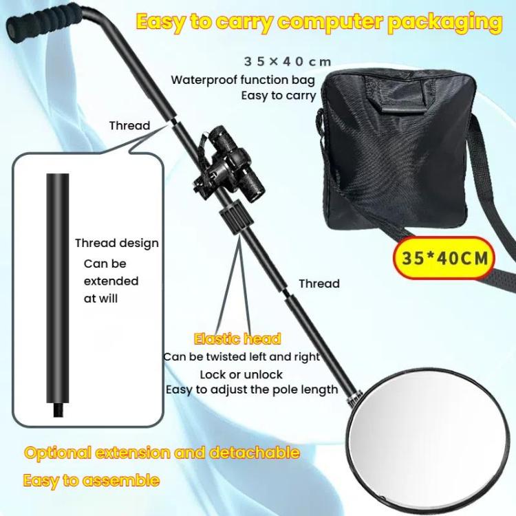 Retractable Pole Undercarriage Mirror Rotatable Undercarriage Inspection Reflector, Goint V3