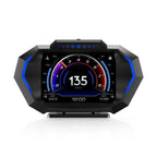 P24 Multifunctional Car HUD Head-up Display OBD+GPS Digital Speedometer Slope Meter, P24