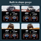 P24 Multifunctional Car HUD Head-up Display OBD+GPS Digital Speedometer Slope Meter, P24