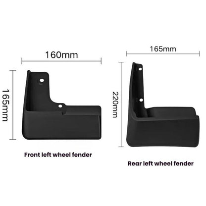 For 2010-2015 Toyota Prius Car Tire Soft Rubber Mudguard