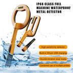 Goint IP960 Handheld 3 In 1 Metal Detector Outdoor Treasure Hunting Pulse Waterproof Rechargeable Gold Detector, IP960