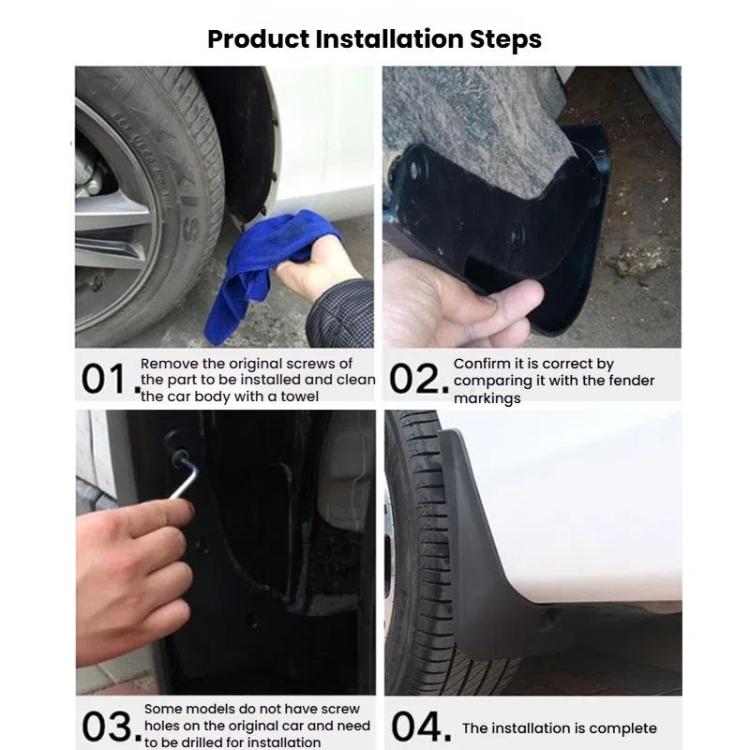 For 2022 Toyota BZ4X Car Tire Soft Rubber Mudguard