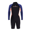 DIVE & SAIL 2.5MM Kids Long Sleeve One-Piece Warm Wetsuit Youth Snorkeling Surf Shorts, 8, 10, 12, 14, 16