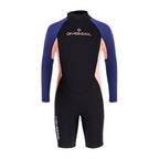 DIVE & SAIL 2.5MM Kids Long Sleeve One-Piece Warm Wetsuit Youth Snorkeling Surf Shorts, 8, 10, 12, 14, 16