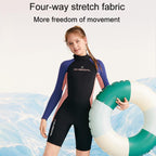 DIVE & SAIL 2.5MM Kids Long Sleeve One-Piece Warm Wetsuit Youth Snorkeling Surf Shorts, 8, 10, 12, 14, 16