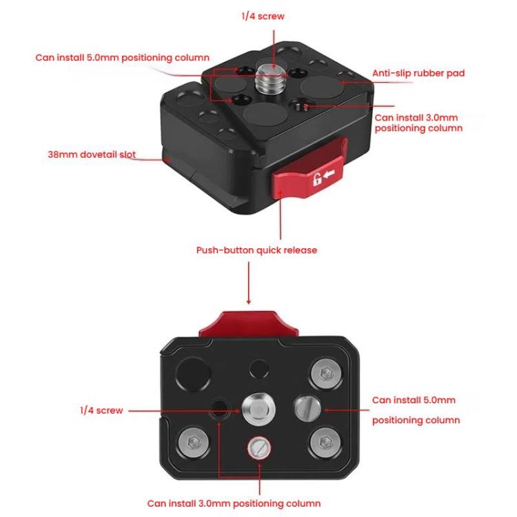 V-Mount Quick Release Plate Quick Release Kit Sports Camera Mount