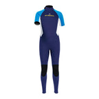 DIVE & SAIL 2.5MM Kids Short Sleeve Warm One-Piece Wetsuit Youth Snorkeling And Surfing Pants, 8, 10, 12, 14, 16
