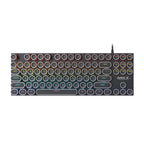 iMICE GK-800 87 Keys USB Wired RGB Round Keycap Mechanical Keyboard, GK-800