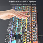 iMICE GK-800 87 Keys USB Wired RGB Round Keycap Mechanical Keyboard, GK-800